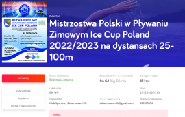Ice Cup Polish Winter Swimming Championships Poland 2022/2023 Registration at the link - click