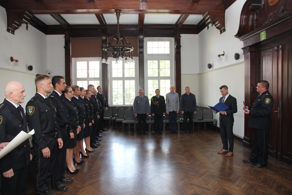 Prezydent Ełku podziękował Strażnikom Miejskim