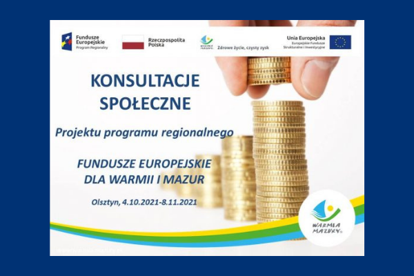 Konferencja on-line dotycząca Funduszy Europejskich dla Warmii i Mazur